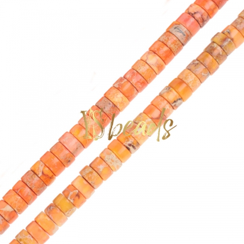 Dyed Orange Color Impression Jasper Wheels