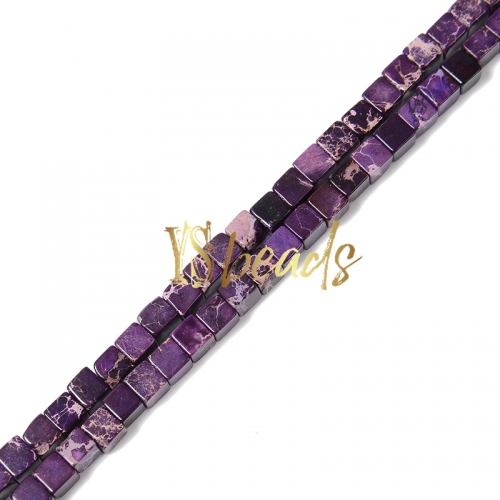Dyed Purple Impression Jasper Cube, Approx 4-6mm