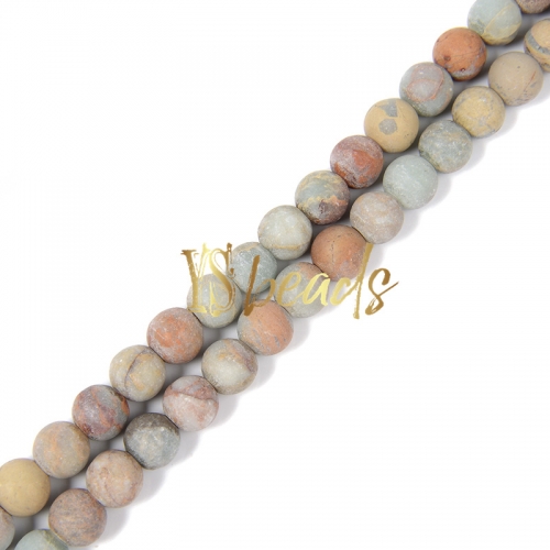 Snake Jasper Jasper Matte Plain Rounds, Approx 4-16mm