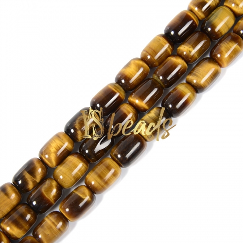 A Grade Yellow Tiger Eye Plain Drum Beads