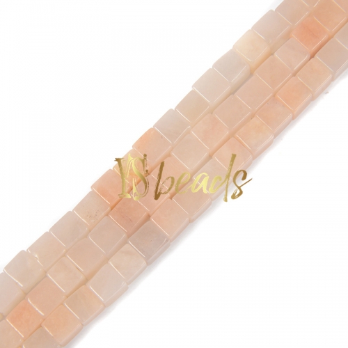 Pink Aventurine Cubes, Approx 6mm