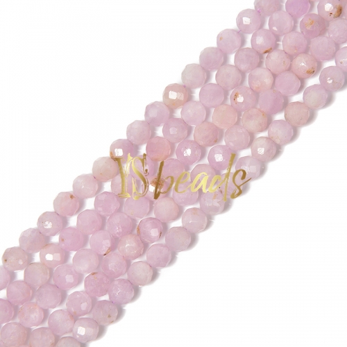 Kunzite Faceted Rounds, Approx 2-4mm