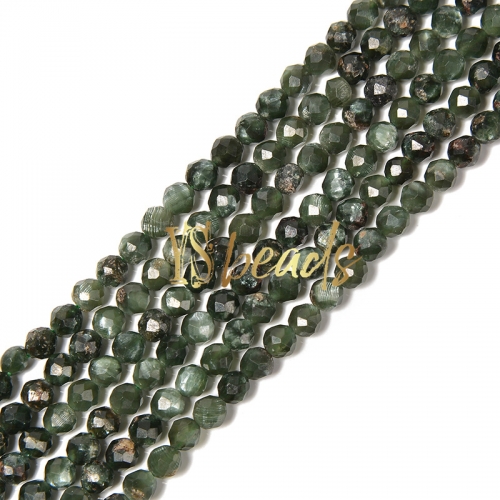 Serafinit Faceted Rounds, Approx 2-4mm