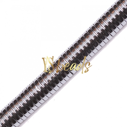 Black Hematite Wheel Beads