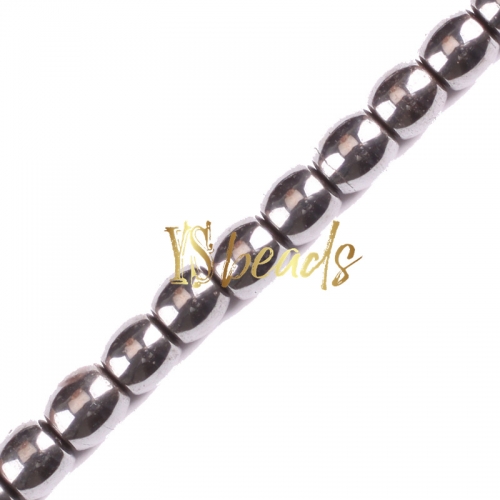 Black Hematite Drum Beads, Approx 8x8mm