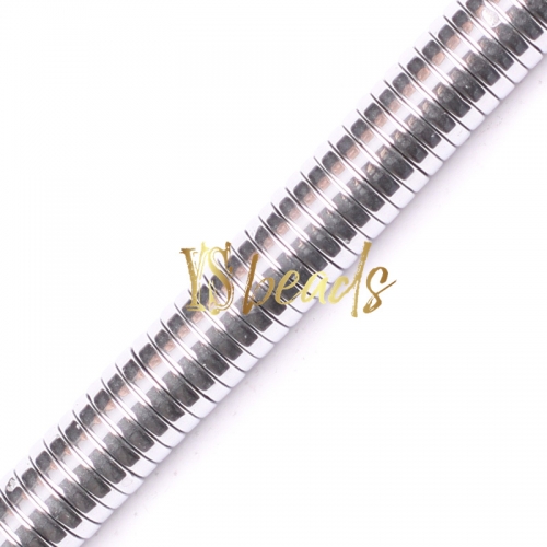 Silver Plated Hematite Wheel Beads