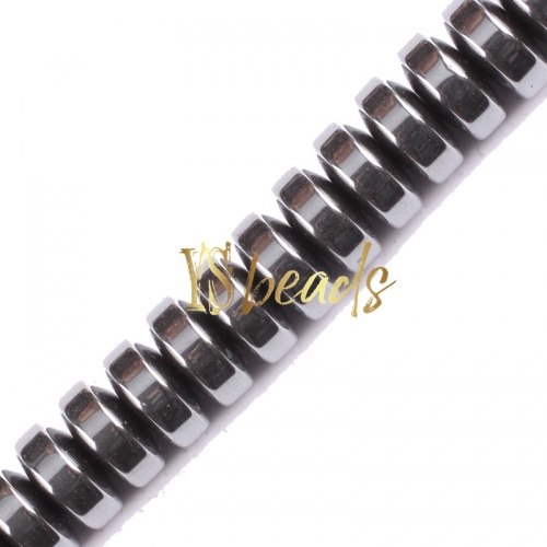 Black Hematite Rondelle Beads