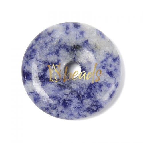 Blue Spot Jasper Donuts, Approx 30mm