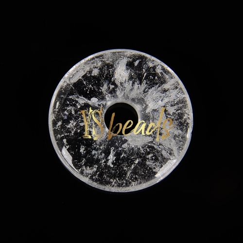 Clear Quartz Donuts, Approx 30mm