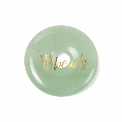 Green Aventurine Donuts, Approx 30mm