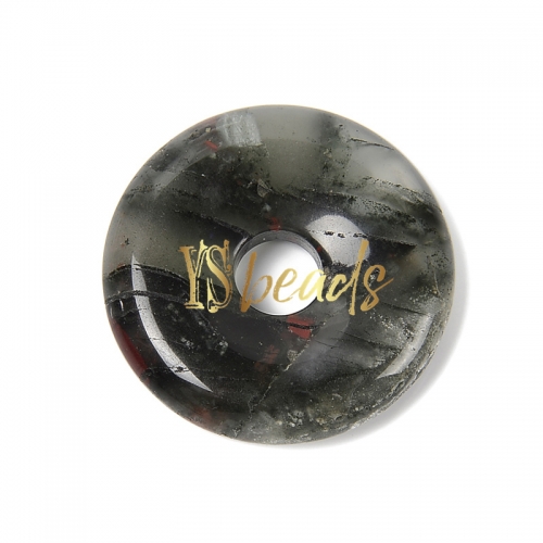 African Blood Jasper Donuts, Approx 30mm