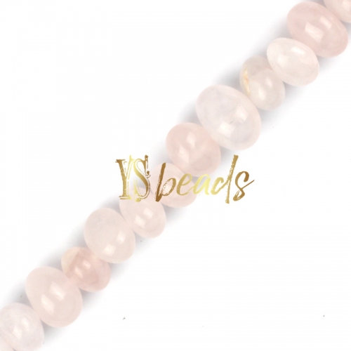 Rose Quartz Centre-drilled Nuggets, Approx 6x10-8x12mm