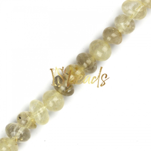 Golden Rutilated Quartz Centre-drilled Nuggets, Approx 6x10-8x12mm