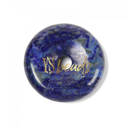 Natural Color Lapis Lazuli Donuts, Approx 30mm