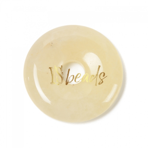 Yellow Calcite Donuts, Approx 30mm
