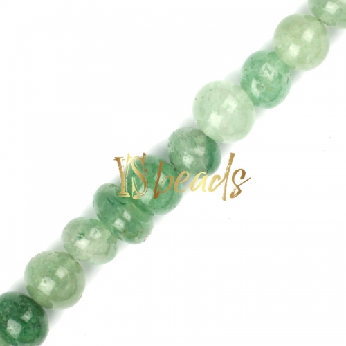 Green Strawberry Quartz Centre-drilled Nuggets, Approx 6x10-8x12mm