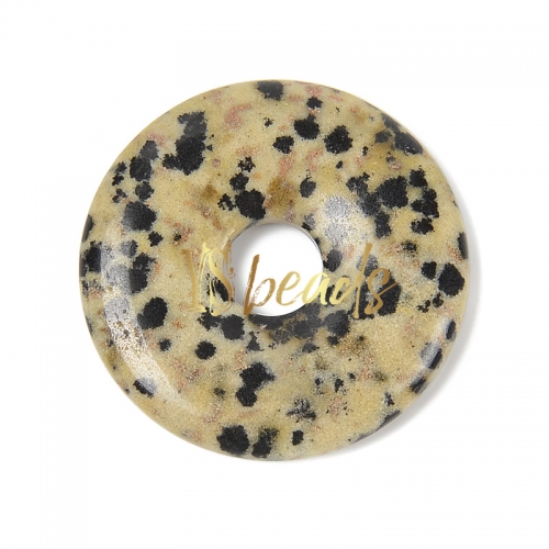 Dalmation Jasper Donuts, Approx 30mm