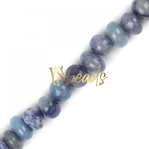 Blue Aventurine Centre-drilled Nuggets, Approx 6x10-8x12mm
