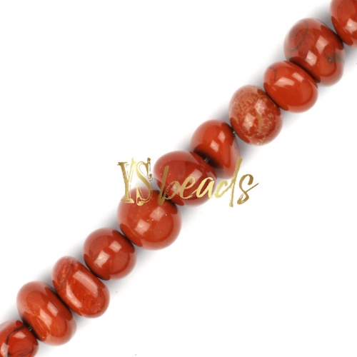 Red Jasper Centre-drilled Nuggets, Approx 6x10-8x12mm