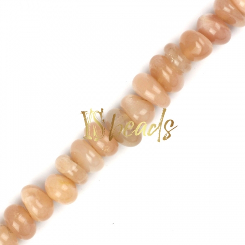 Orange Moonstone Centre-drilled Nuggets, Approx 6x10-8x12mm