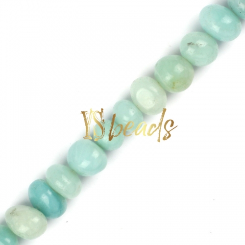 Amazonite Centre-drilled Nuggets, Approx 6x10-8x12mm