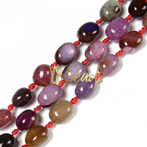Mixed Colors Agate Nuggets, Approx 13x18mm