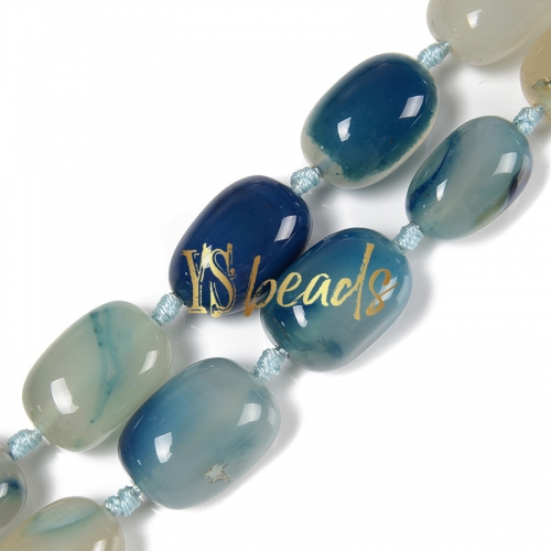 Mixed Blue Agate Nuggets, Approx 15x25mm