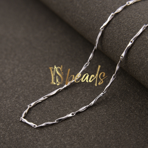 Rhodium Plated S925 Sterling Silver Chain, Approx 6.5x1.0mm, 18inches