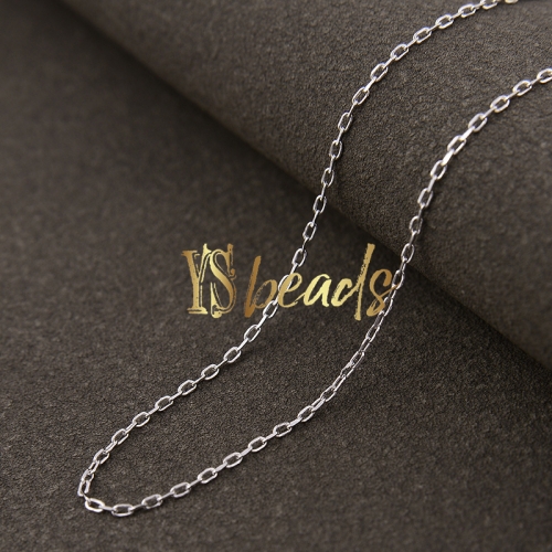 Rhodium Plated S925 Sterling Silver "O" Chain, Approx 16inches