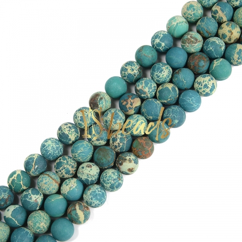 Sky Green Impression Jasper Matte Rounds, Approx 4-12mm