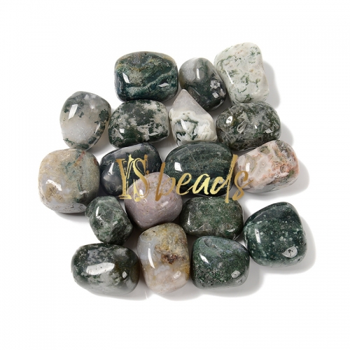 Moss Agate Tumbled Stones, Various size