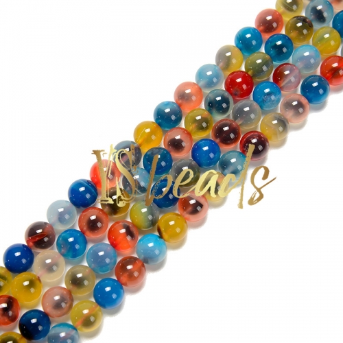 Candy Agate Plain Rounds, Approx 6-10mm