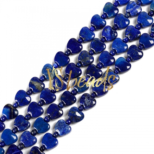 Lapis Lazuli Flat Apple Shape Beads, Approx 10mm