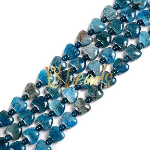 Apatite Flat Apple Shape Beads, Approx 10mm