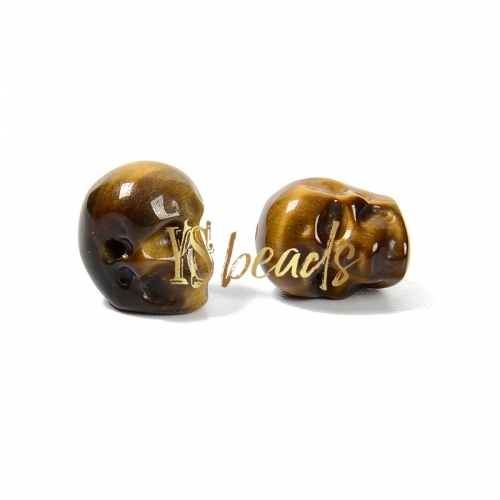 Tiger Eye SKull Shape Beads, Sale by Pcs