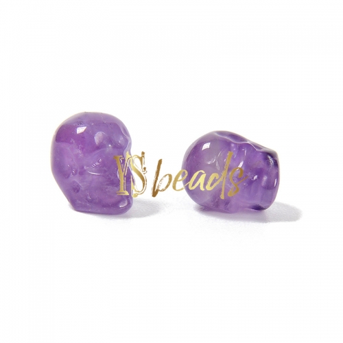 Amethyst SKull Shape Beads, Sale by Pcs