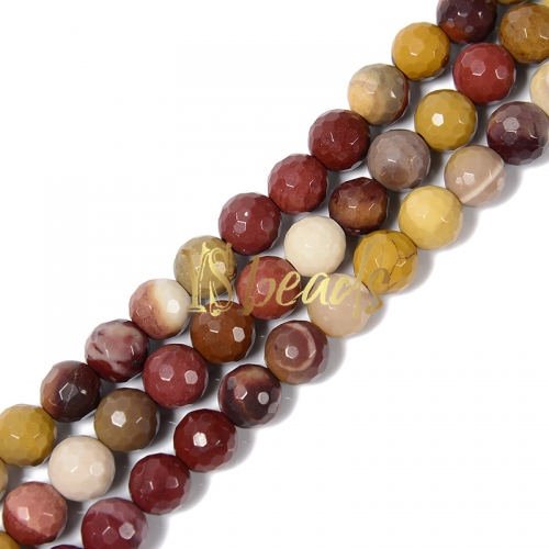 Mookaite Faceted Rounds, Approx 4-12mm