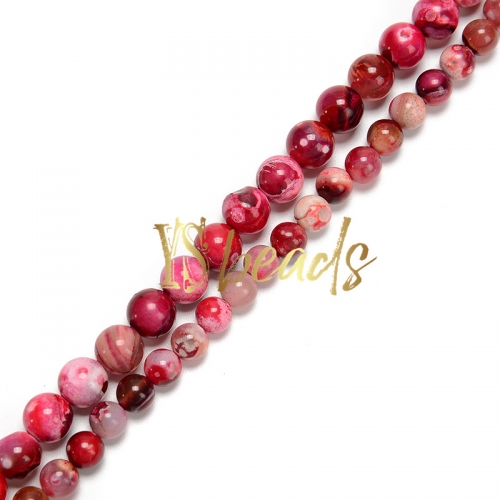 Multi Rose Color Agate Plain Rounds, Approx 6-14mm
