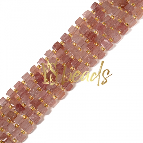 Strawberry Quartz Irregular Cubes, Approx 5-10mm