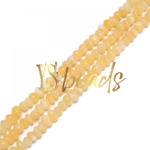 Yellow Calcite Center-Drilled Nuggets , Approx 5x9-8x11mm