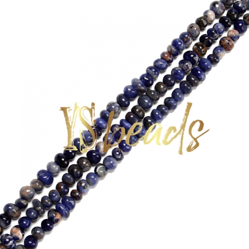 Sodalite Center-Drilled Nuggets , Approx 5x9-8x11mm