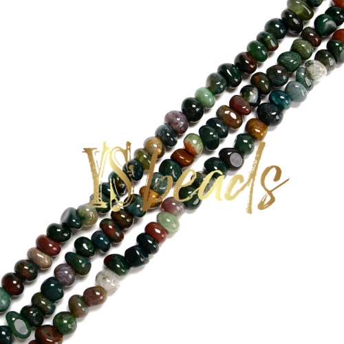 India Agate Center-Drilled Nuggets , Approx 5x9-8x11mm