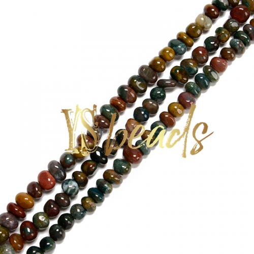 Ocean Agate Center-Drilled Nuggets , Approx 5x9-8x11mm