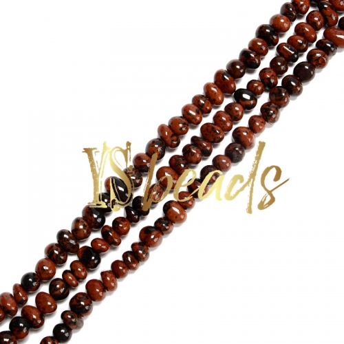 Mahogany Obsidian Center-Drilled Nuggets , Approx 5x9-8x11mm