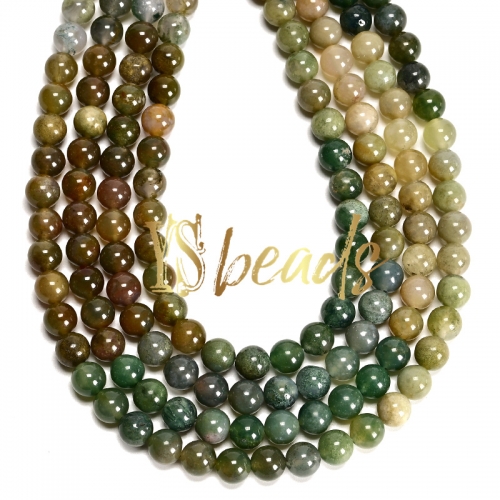 Mixed Color India Agate Plain Rounds, Approx 4-10mm