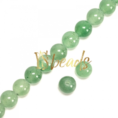 Green Fluorite 2mm Hole Plain Rounds, Approx 8mm