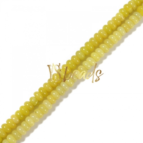 Lemon Jade Plain Rondelle Beads, Approx 6x10mm