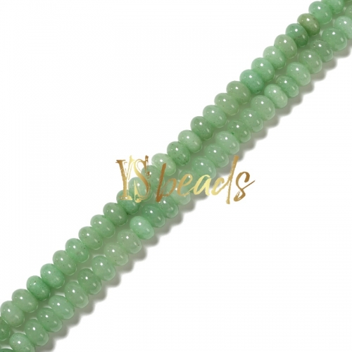 Green Aventurine Plain Rondelle Beads, Approx 6x10mm