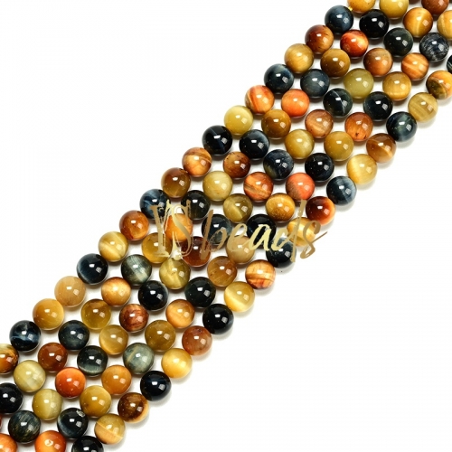 Solar Series Tiger Eye Plain Rounds, Approx 4-10mm