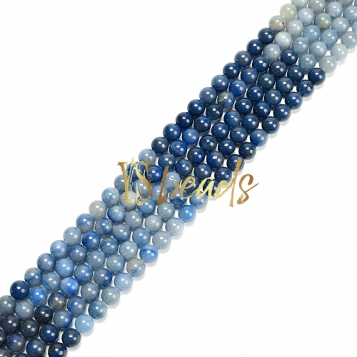 Ombre Blue Aventurine Plain Rounds, Approx 4-10mm